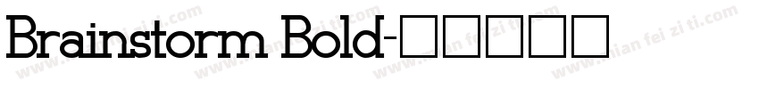 Brainstorm Bold字体转换